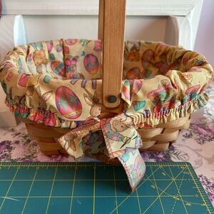 Easter Themed Woven Basket with Handle
